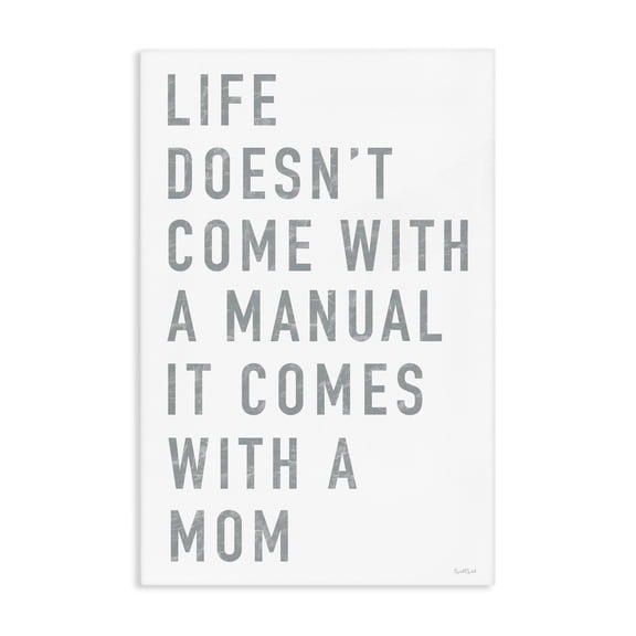 Stupell Industries Industrial Life Manual Is Mom Canvas Art, 16 x 24, by Elizabeth Tyndall