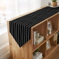 thumbnail image 4 of Black Striped Table Runner Linen Burlap Table Runner 72 Inches Long Modern Minimalist Boho Stripes Dresser Scarves for Kitchen Island Coffee Dining Room Party Wedding Holiday Decoration 13"x72", 4 of 8