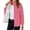 Pink, variant on Fleece Zip Up Jackets for Women Long Sleeve Stand Collar Solid Color Warm Winter Outwear Coats with Pockets