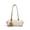off-white, variant on Genuine Cowhide Women Shoulder Bag, White Leather Underarm Bag, Barrel Style Tote