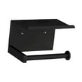 thumbnail image 2 of Portarrollos de papel higiénico con estante de pared para baño, cocina y sala de estar negro un, 2 of 9