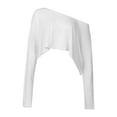 thumbnail image 5 of Boat Neck Long Sleeve Shirts for Women Slanted Shoulder Casual Fitted Tee Trendy Basic Top, 5 of 9