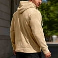 thumbnail image 4 of Hvot&aat Men's Hoodies Fleece Outdoor Sports Sweatshirts Solid Color Casual Pullover with Kanga Pocket, 4 of 4