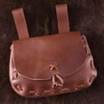 thumbnail image 6 of Anvazise Vintage Waist Bag Renaissance Style Medieval Cosplay Prop Waterproof Faux Leather Women Belt Pouch Fanny Pack Fashion Accessories Brown One Size, 6 of 13