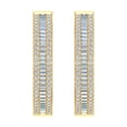 thumbnail image 2 of 1 Carat Diamond Hoop & Huggies Earrings in 10K Yellow Gold, 2 of 4