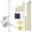Gold, variant on Yescom 10.3FT Professional Stripper Pole Static Spinning Dancing Pole Kit with Extensions for Home Gym Fitness ,Silver