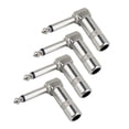 thumbnail image 1 of 4Pcs 6.35mm Right Angle Male Stereo Guitar Cable Audio Connector, 1 of 7