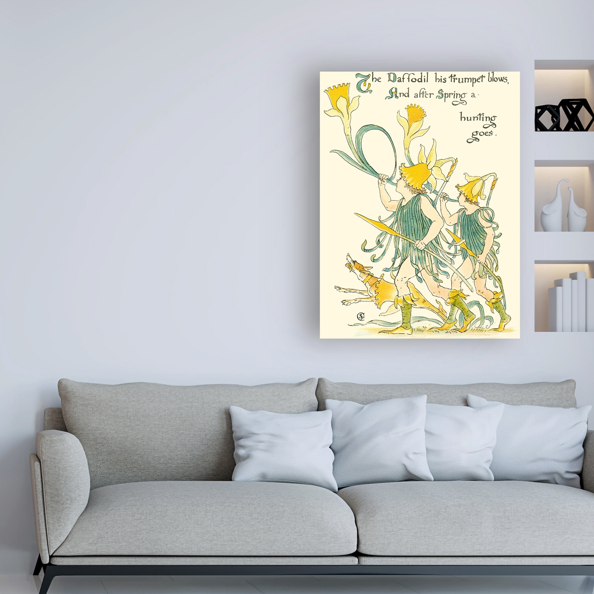 Trademark Fine Art 'Shakespeares Garden IV (Daffodil)' Canvas Art by Walter Crane