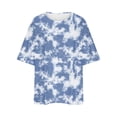 thumbnail image 5 of Blouses pour Femmes, Mode Décontractée, Manches Courtes Raccourcies, Chemise Ample Imprimée, 5 of 5