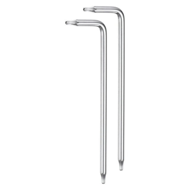 Lot de 2 Clés Torx à Bras Long T7, Surface en Acier Chromé S2