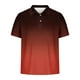 thumbnail image 5 of Camisetas de Manga Corta de los Hombres Casual Gradiente Solapa Botón Arriba Camiseta, Top Ligero para el Hogar, Uso Diario Y Cómodo, 5 of 5