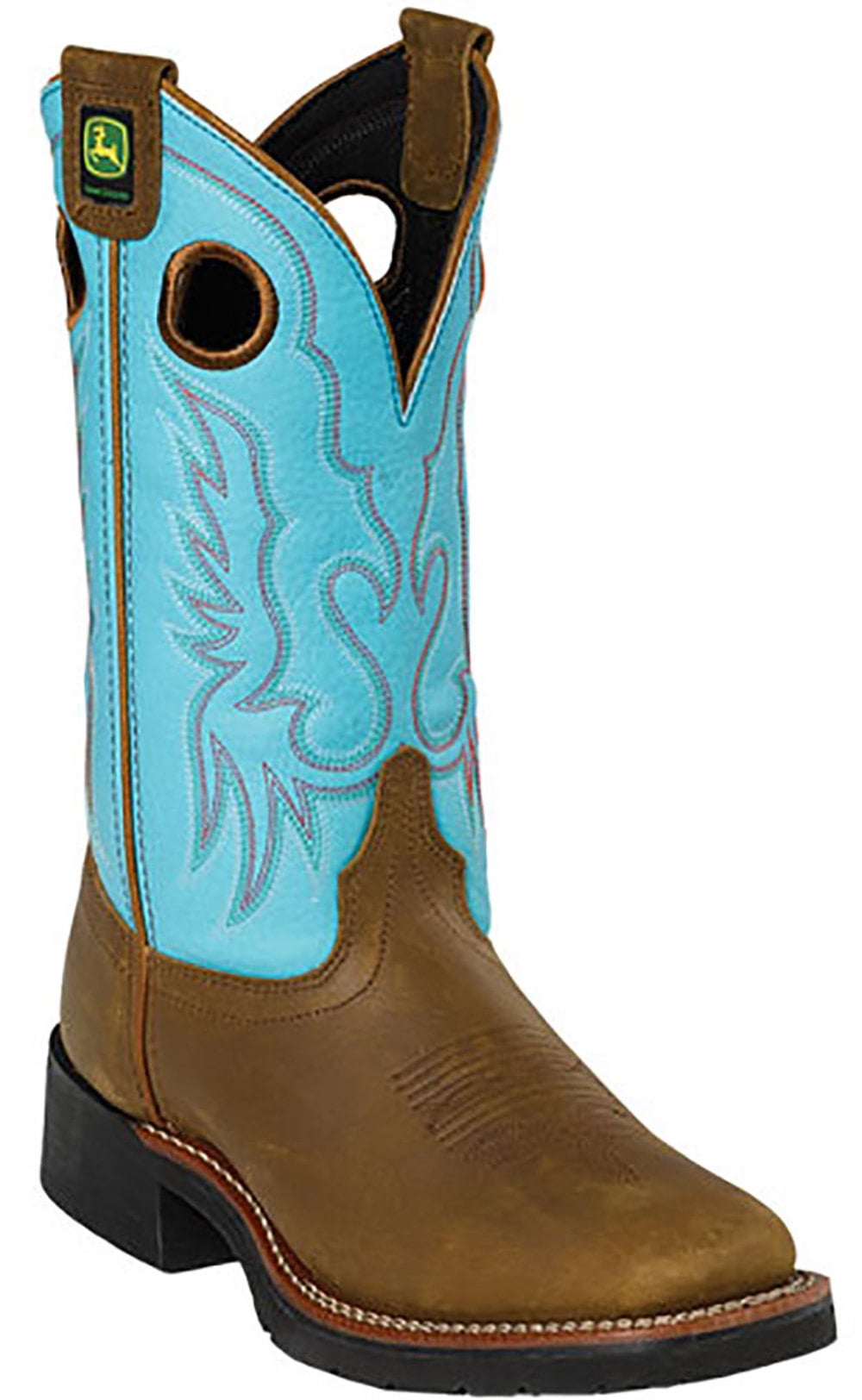 john deere square toe boots