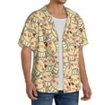 thumbnail image 2 of Rateoe Cute Cats 4 Print Mens Front Pocket Hawaiian Shirts Casual Shirts Short Sleeve Button Down Beach Tropical Shirts-XX-Large, 2 of 5