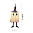 thumbnail image 3 of DAMAI Halloween Hanging Ghosts Decorations Outdoor Indoor, Spooky Glowing Ghost with Witch Hat Striped Stockings High Heels,String Lights 3 Modes Ornaments Patio Yard Front Porch Tree Party, 3 of 6