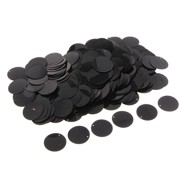 100 g/paquete 3 cm lentejuelas redondas confeti artesanías DIY accesorios de artesanía/ Negro Hugo Lentejuelas sueltas Paillettes