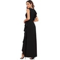 thumbnail image 2 of Vestido largo formal FQA negro, vestido de noche de cóctel para mujer, 2 of 6
