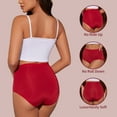 thumbnail image 7 of Womens Underwear Pack,C Section High Waisted Tummy Control Moisture-Wicking Brief Underwear,plus size Panties 6Packs, 7 of 7