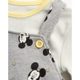 Disney Baby Boys’ Mickey Mouse Overall Romper Set 2 Piece Shortalls