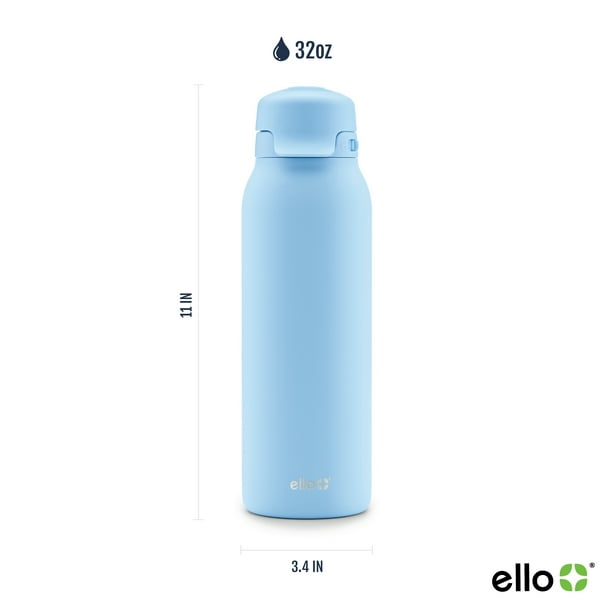 Ello Flip & Fill 32oz Stainless Steel Water Bottle, Blue - Walmart