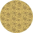thumbnail image 1 of Ahgly Company Machine Washable Indoor Round Transitional Bright Gold Yellow Area Rugs, 6' Round, 1 of 7