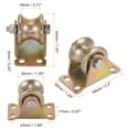 thumbnail image 2 of Rueda de deslizamiento en forma de U Uxcell de 4 piezas de 1.25" con capacidad de carga de 88 lbs por rueda para riel invertido, 2 of 6