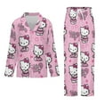 thumbnail image 2 of Hello Kitty Women's Pajama Sets Long Sleeve Button Down Sleepwear Nightwear Soft Pjs Lounge Sets, 2 of 6