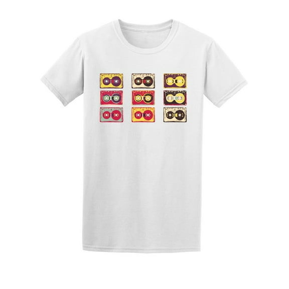 Retro Pop Art Cassettes Music Tee Men's -Image by Shutterstock