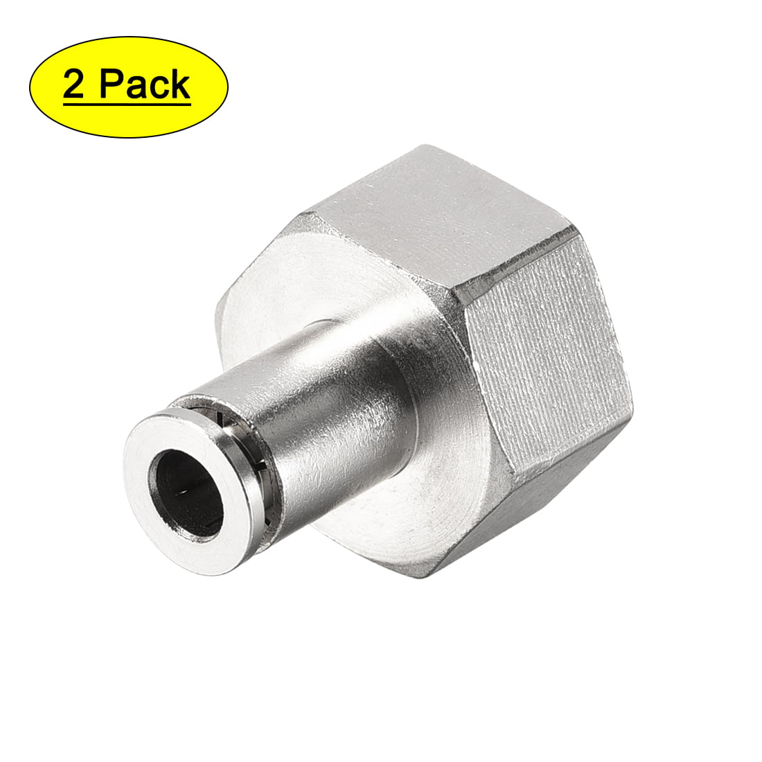 2pcs Push Connector 6MM 1/4 Inch OD Air Fitting Parts Replacement Useful 