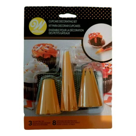 Halloween Cupcake Decoration Kit 3 pc Wilton Tips Orange and 8 Bags