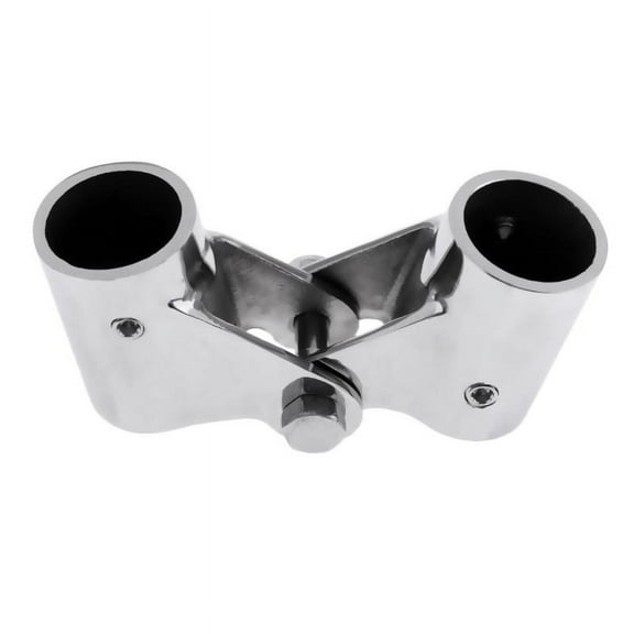 Marine 316 Stainless Steel 1 inch 25mm Boat Rail Fittings Folding Swivel Tube Pipe Connector for Bimini Tops, Flag Poles