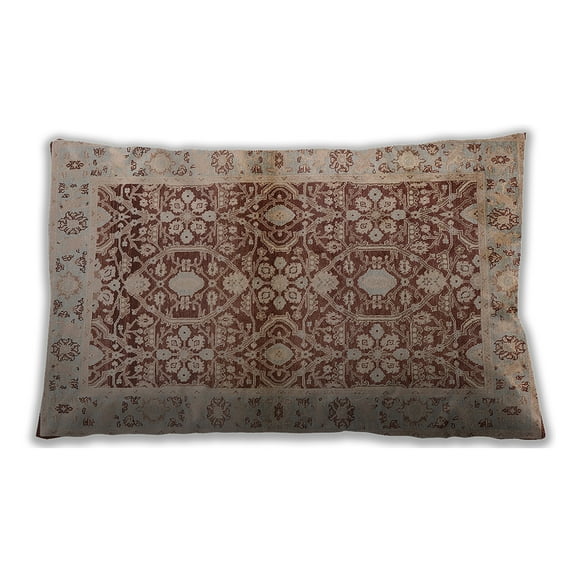 Ahgly Company Outdoor Rectangular Mid-Century Modern Lumbar Throw Pillow, 13 inch by 19 inch