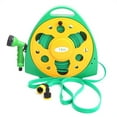 thumbnail image 1 of Kit de Tuyau de Jardin Portable de 15M, Tuyau d'Arrosage Extensible avec 7 Buses de Pulvérisation, Support de Dévidoir, 1 of 5