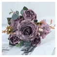 thumbnail image 1 of Hermosas rosas flores artificiales for decoraciones de boda caseras ramo de flores falsas, 1 of 7