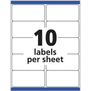 Avery Shipping Labels, 2 x 4, Paper, White, TrueBlock®, Laser/Inkjet, 100 Labels (18163)