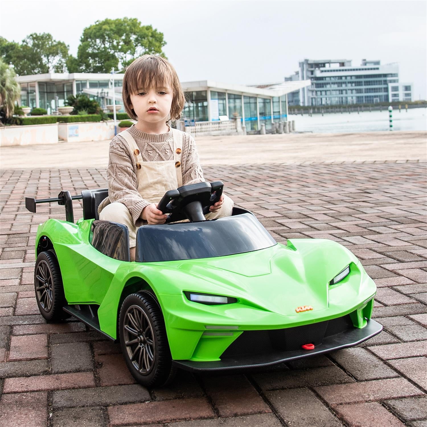 CIPACHO 12v Powered Ride Ons Kids Car 2.4G W/Parents Remote Control, Licensed Ktm x Bow Gtx Electric Car for Kids, USB, MP3, Bluetooth, LED Light, Green