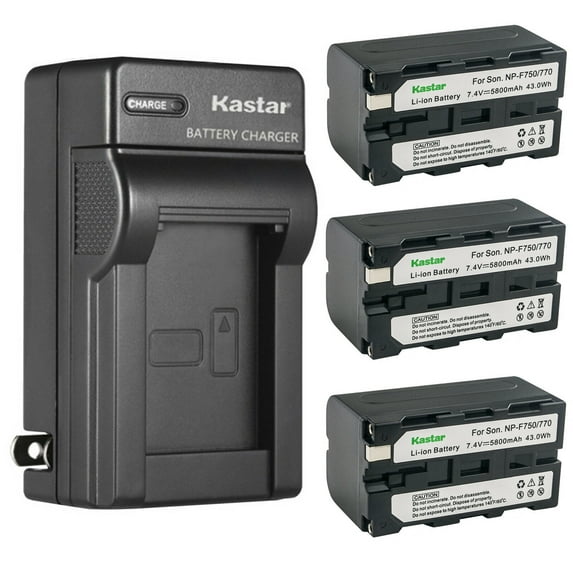 Kastar 3-Pack Battery and AC Wall Charger Replacement for Z Cam E2 E2-M4 Professional 4K Cinematic, Z Cam E2-S6 Super 35 6K Cinema, Z Cam E2-F6 Full-Frame 6K Cinema, Z Cam E2-F8 Full-Frame 8K Cinema