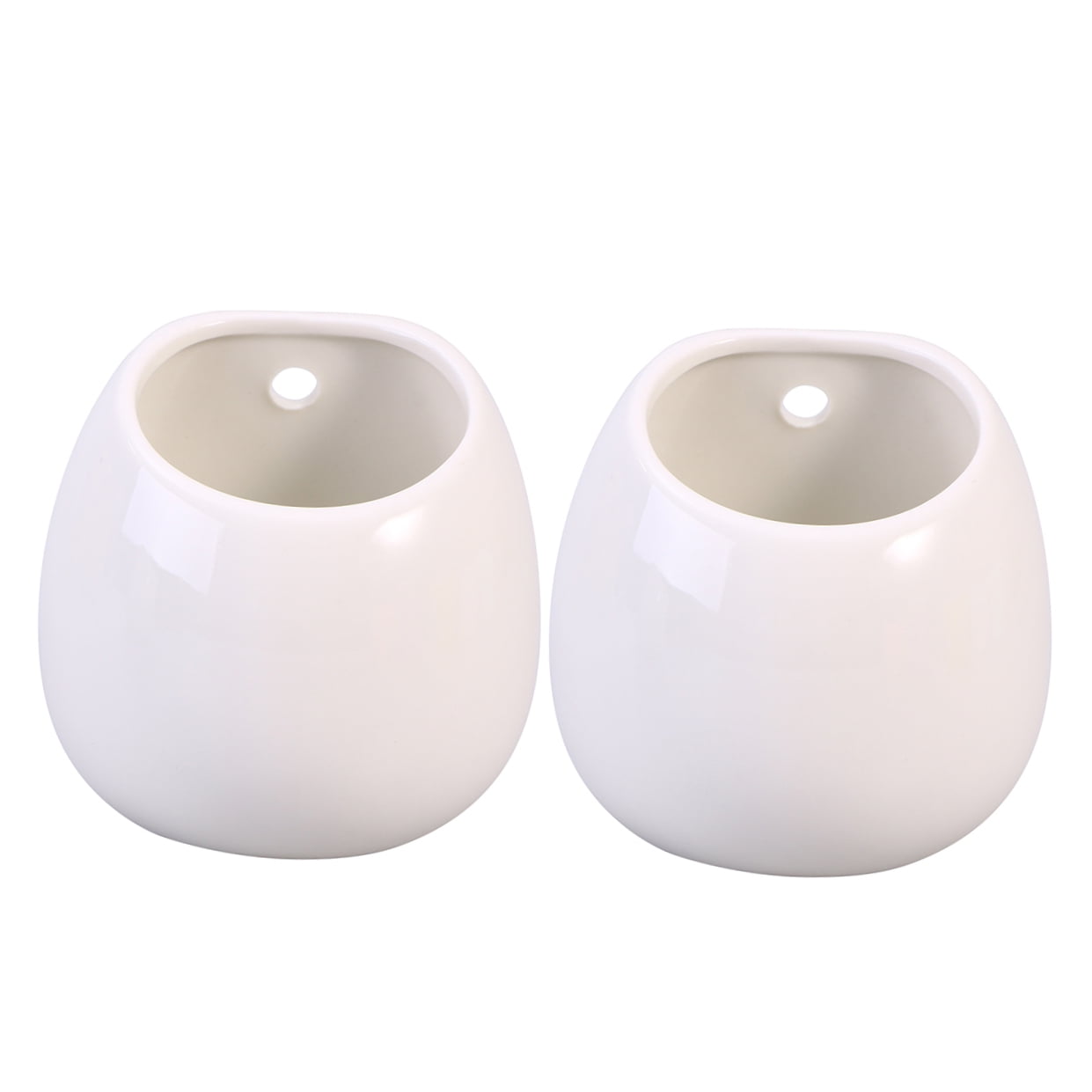 Raindrops 2-Pack Ceramic Wall Mounted Plant Pots Hanging for Indoor Outdoor Garden Decor