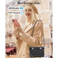 thumbnail image 6 of iDiskk MFi Certified 2-in-1 Security Lockable Crossbody Bag with Fingerprints Lock for Women, Shoulder Bag Anti-Theft with Fingerprint & Password Unlocking Built-in 8000mAh 1-Pack Black, 6 of 11
