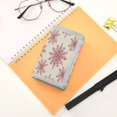 thumbnail image 7 of Cloth Wallet with Lanyard & Multiple Compartments Fashion Purse Zipper Clutch Bag for Cash Cards Coins Elegant Red Snowflakes Pattern, 7 of 7