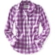 thumbnail image 1 of Aeropostale - Camisa abotonada para mujer, color morado, XS, 1 of 1