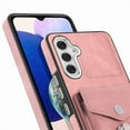 thumbnail image 4 of SaniMore for Samsung Galaxy A15 Wallet Case, Flip Cash Pocket 360° Rotating Metal Holder Kickstand PU Leather Shockproof TPU Card Slots Magnetic Car Mount Wear-resistant Shell - Pink, 4 of 13