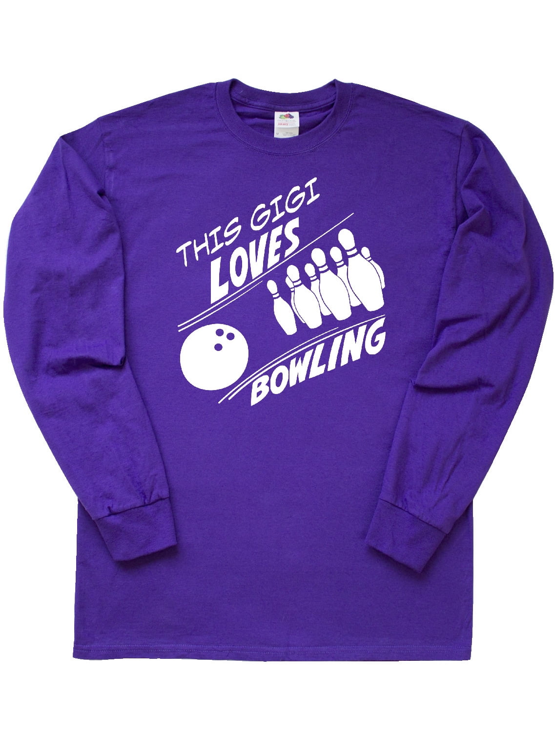 INKtastic This Gigi Loves Bowling with Pins and Ball Long Sleeve T