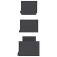 thumbnail image 3 of vidaXL Wall Display Shelf 3 pcs Grey Engineered Wood, 3 of 4