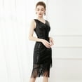thumbnail image 3 of Baisdan Sequin Dress for Women 1920s Dress Great Gatsby Sparkle Cocktail Fringe Flapper Dresses Costume Outfit Gift, Black, Large, 3 of 8
