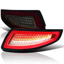 Spec-D Tuning Red Smoke LED Bar Tail Lights Compatible with 2005-2008 Porsche 911 997 Carrera / Carrera 4 / Carrera S / Carrera 4S / Targa 4 / Targa 4S, Left   Right Pair Assembly