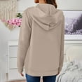 thumbnail image 5 of Delliss Women's Long Sleeve Pocket Top Hooded Casual Zipper Jacket, 5 of 6