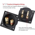 thumbnail image 3 of NSKBBM-2Pcs 2.2 Inch Square 2-Way Speaker Box Terminal Speaker Terminal Cup with Banana Plugs Binding Post Subwoofer Box Speaker Terminal, 3 of 4