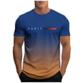 thumbnail image 3 of Wavsuf Mens Graphic Shirts for Men Tees Short Sleeve Fashionable Button T Shirt Blue Size XL, 3 of 6