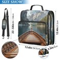 thumbnail image 2 of FORMRS Zipper Binder with Shoulder Strap 2-inch Ring 500 Sheet Capacity File Bag, Wooden Boat, 2 of 5