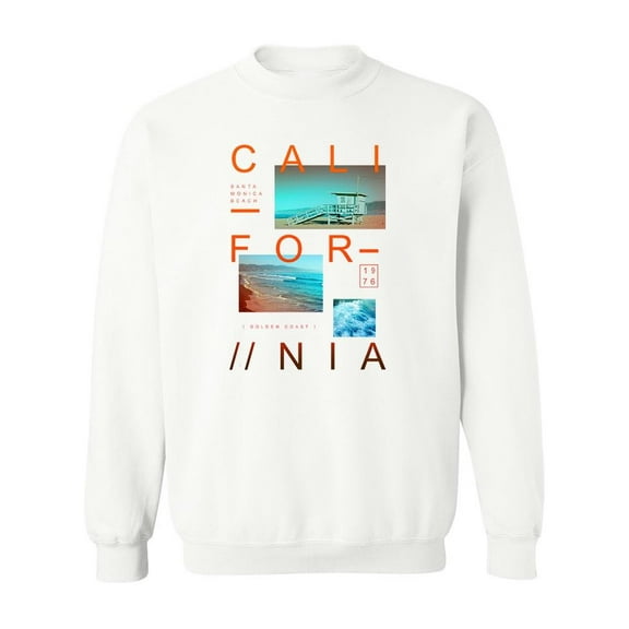 Photo Print Santa Monica Beach. Sweatshirt Men -Image by Shutterstock, Male 5X-Large